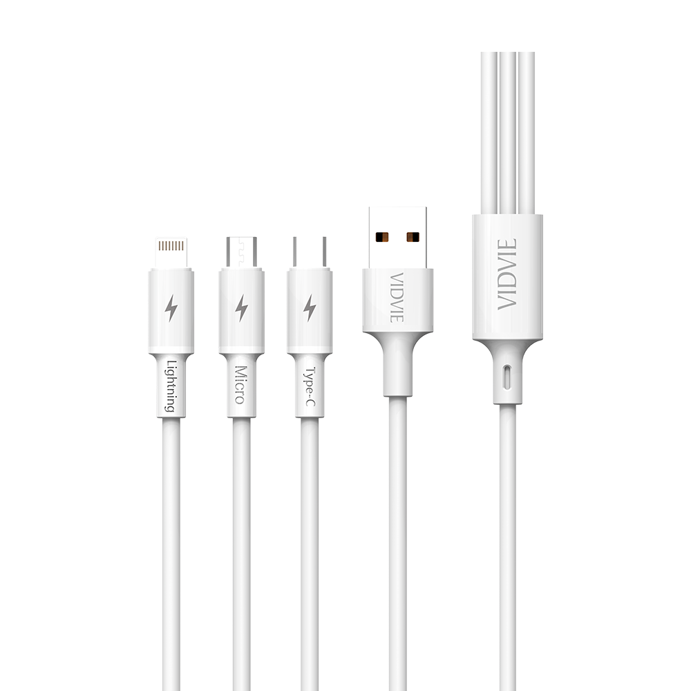 VIDVIE 3 in 1 Multi Super Charge 2.4A 120cm USB Cable