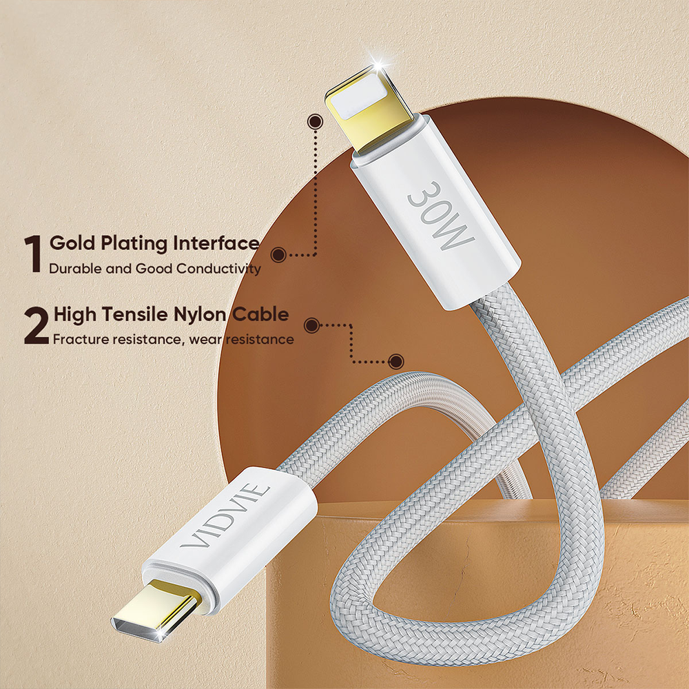 VIDVIE 3A Lightning and Micro-USB Charging Cable