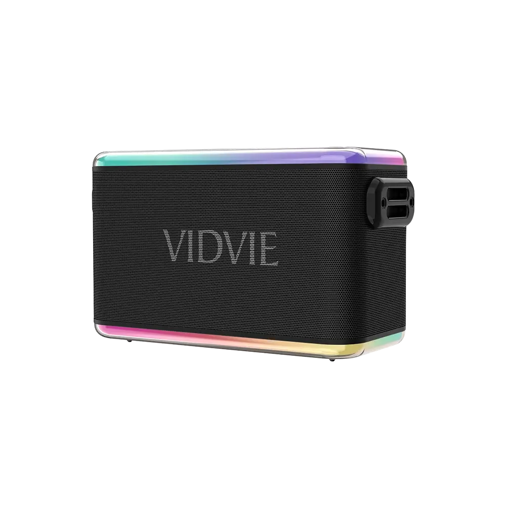 VIDVIE LED Light Outdoor Portable Bluetooth Subwoofer Speakers With Microphone