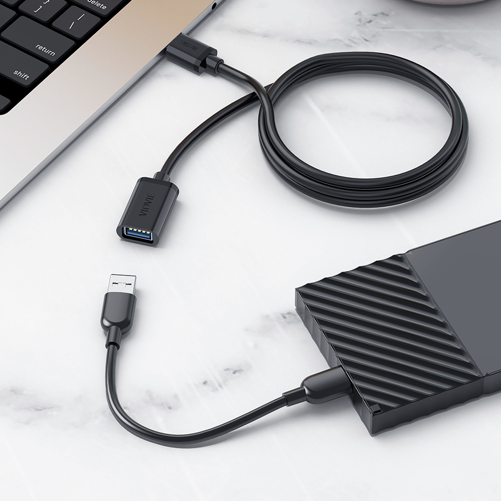 VIDVIE Durable PVC USB Extension Cable