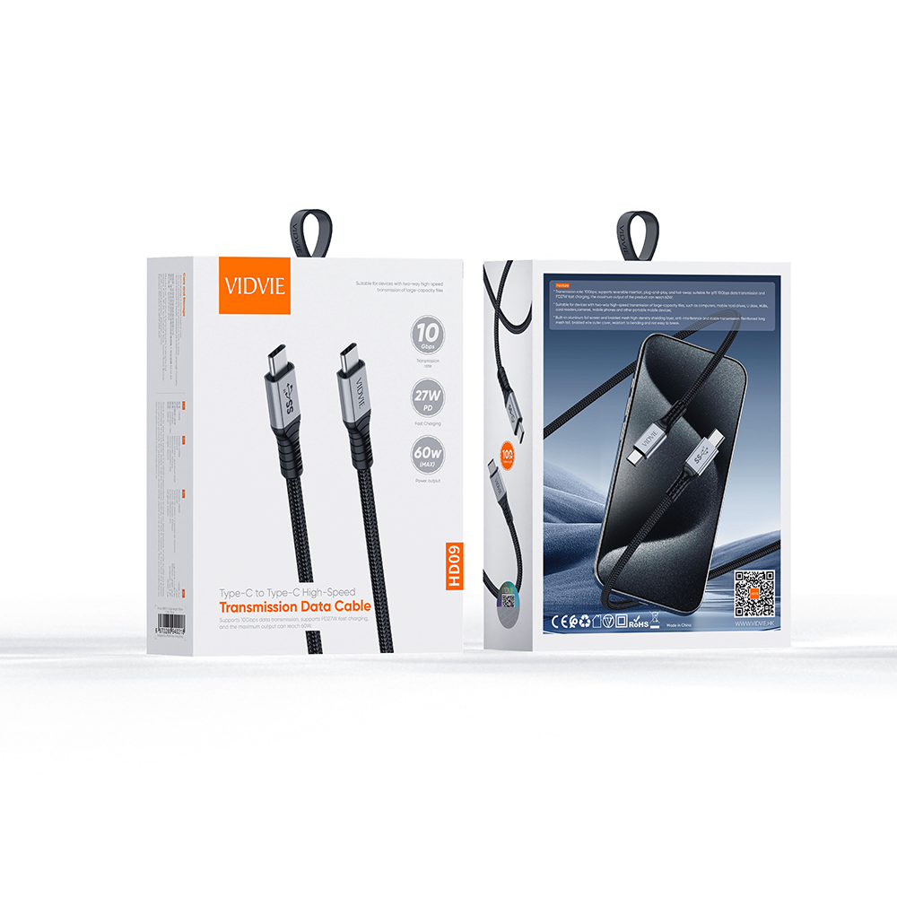 VIDVIE Hot-Swappable USB C Data Transfer Cable