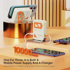 VIDVIE 3-IN-1 Multifunctional Wireless Charging Power Bank