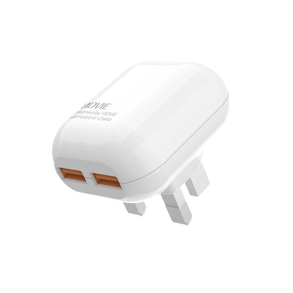 VIDVIE Power Adapter 2-port Fast Charging Travel Portable charger