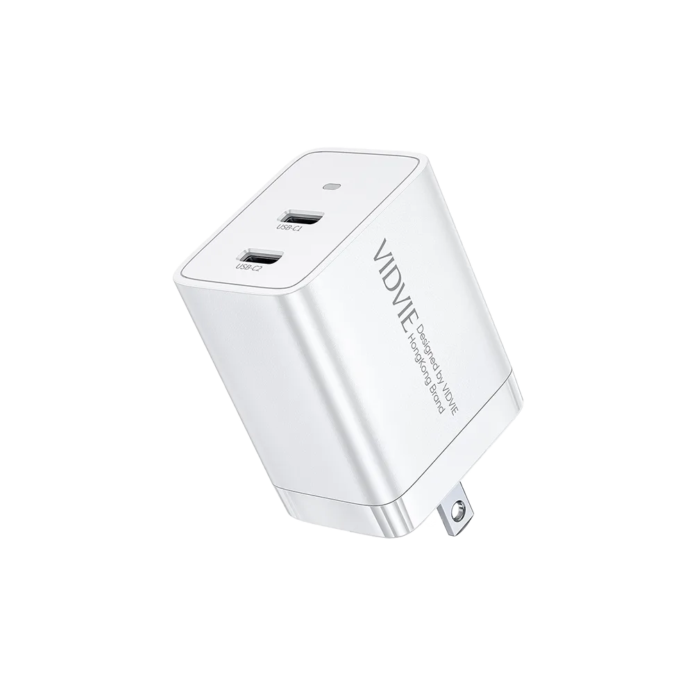 VIDVIE USB C Wall Charger 67W 2-Port Portable Fast GaN Plug