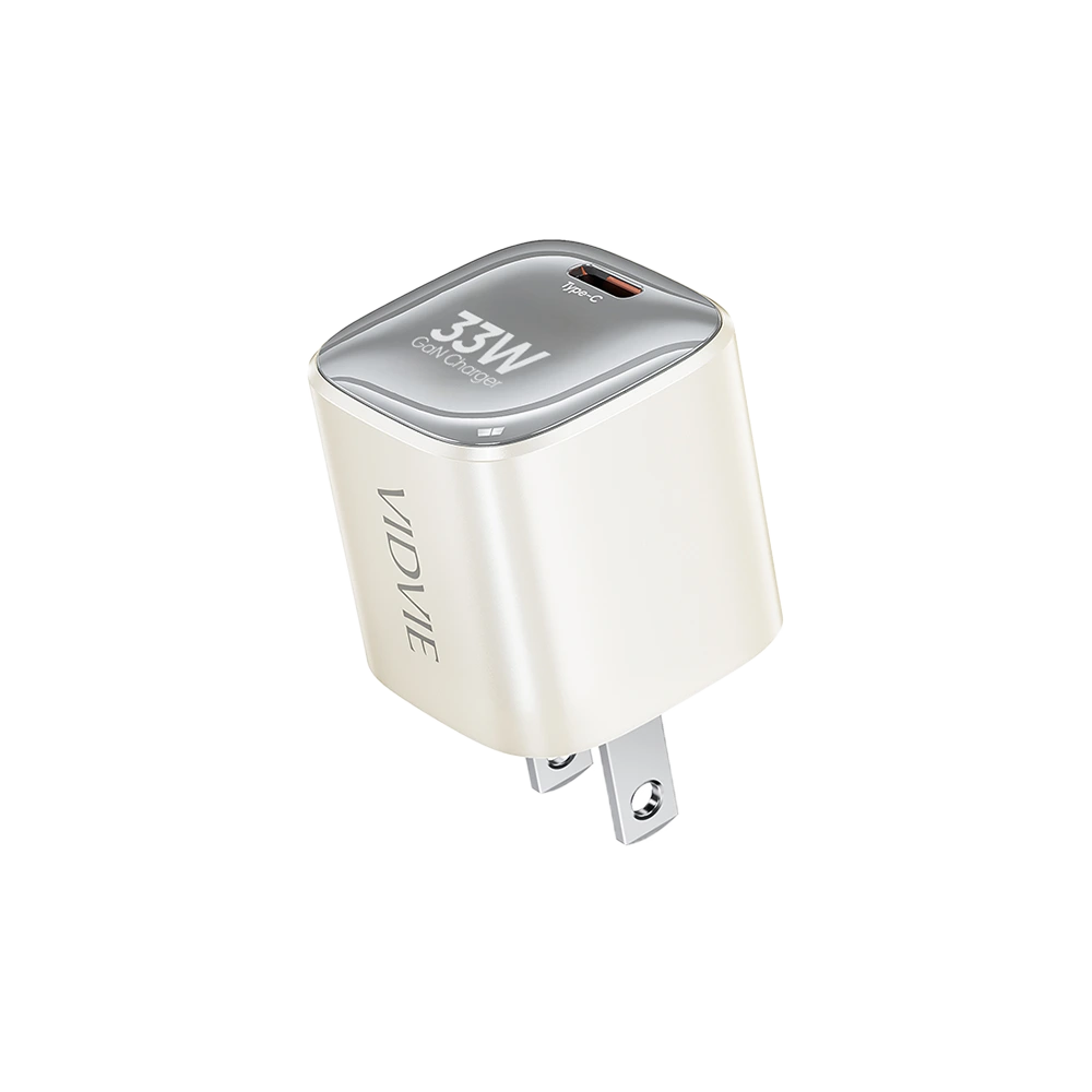 VIDVIE Premium Mini GaN PD 33W Fast Charging Mobile Travel Charger Adapter