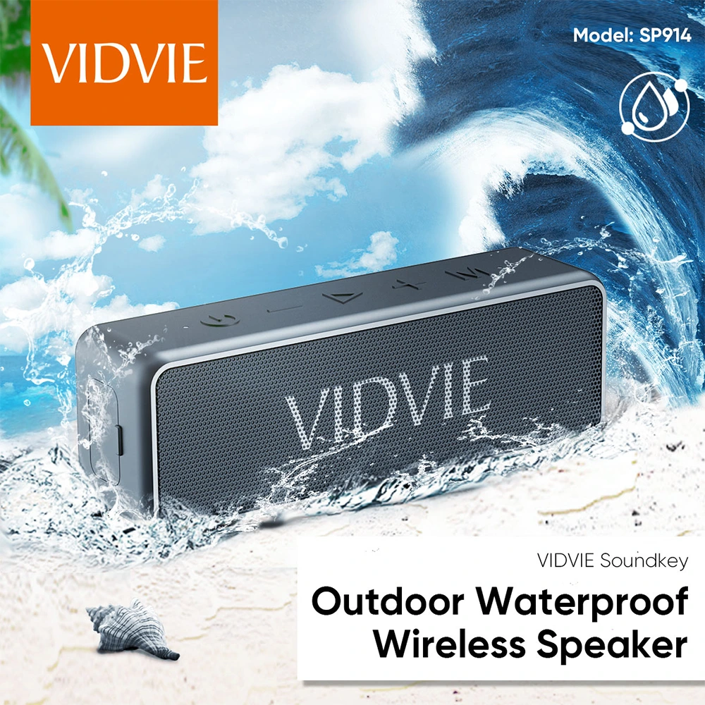 VIDVlE Portable Outdoor Bluetooth Speaker with Surround Sound System