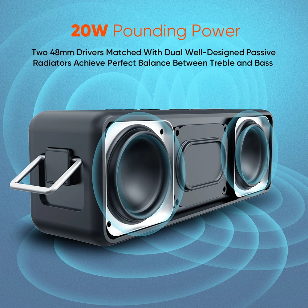 Compact Outdoor Bluetooth Speaker with Durable Construction