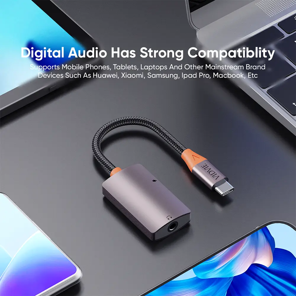 VIDVIE High-Speed Audio Adapter for Type-C Devices