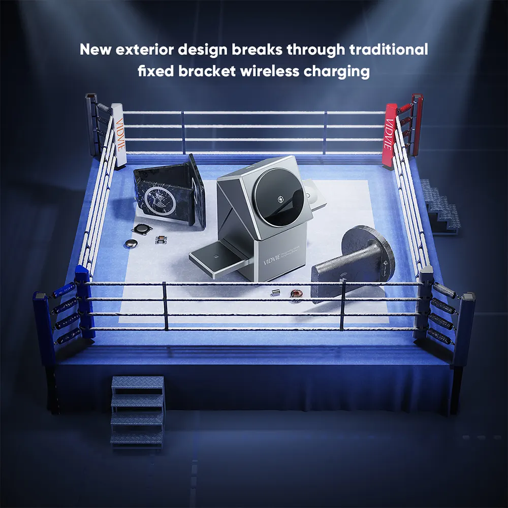 VIDVIE Wireless Charging Stand for iPhone, AirPods, and Apple Watch