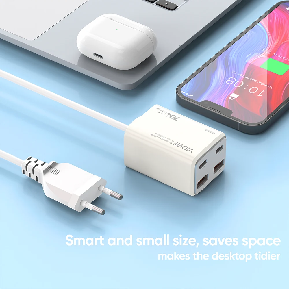 VIDVIE USB Plug Adapter with Long Extension Cord for Flexibility