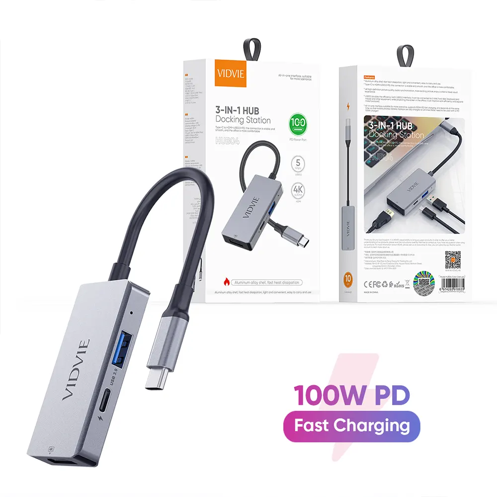 VIDVIE USB C Docking Station With Wide Compatibility Service
