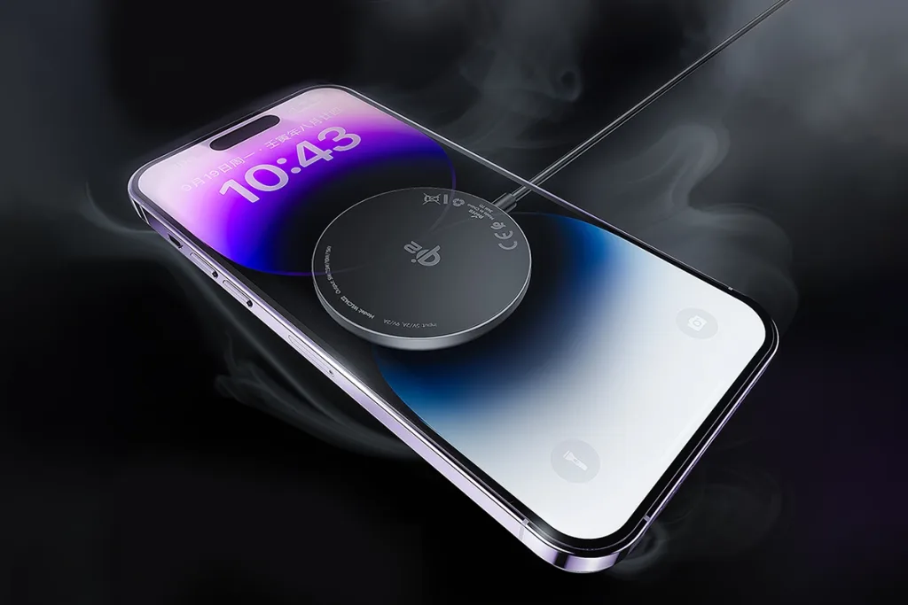 VIDVIE Magnetic Wireless Charger with Qi2 15W Support MagSafe