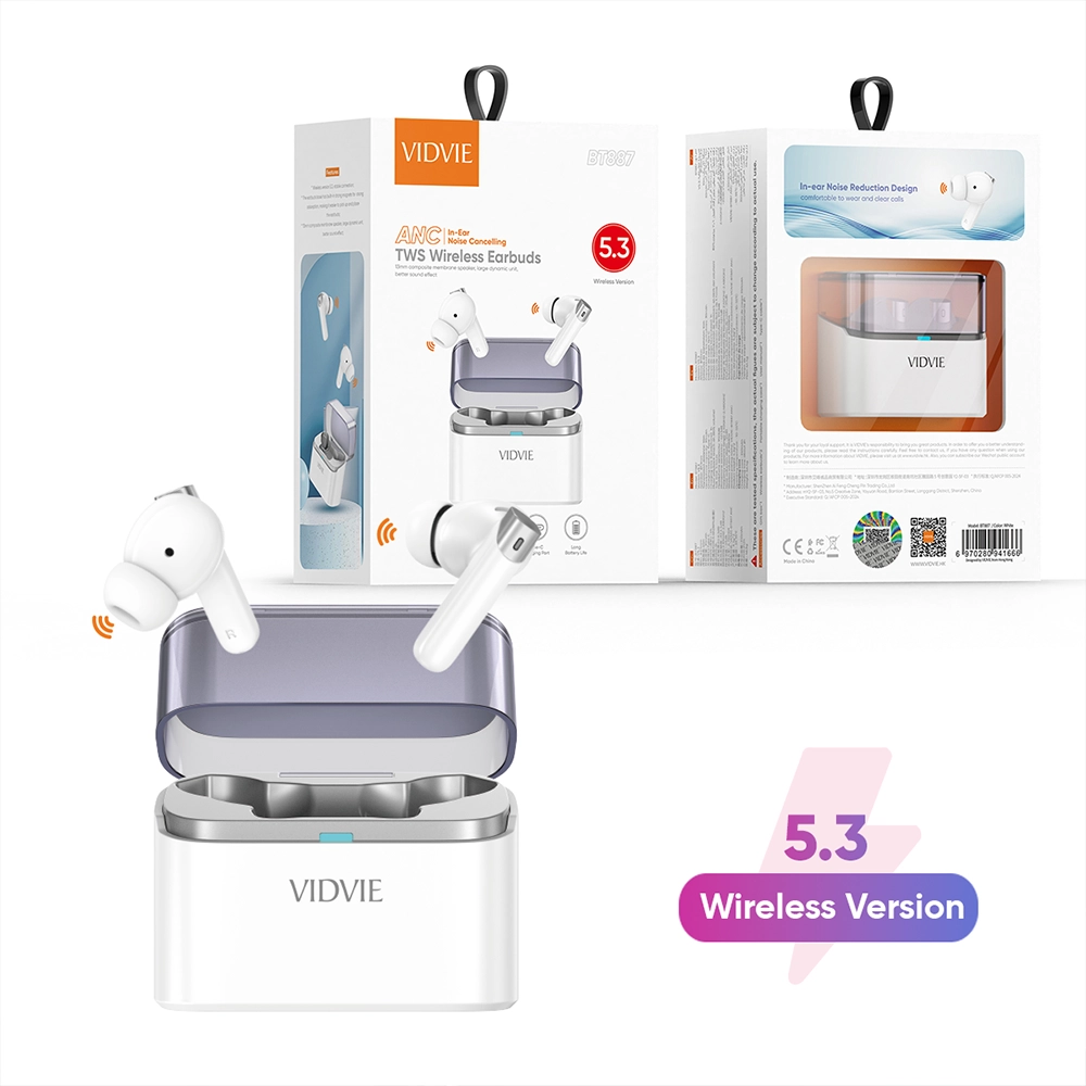 VIDVIE Comfortable ANC Earbuds with Type-C Charging