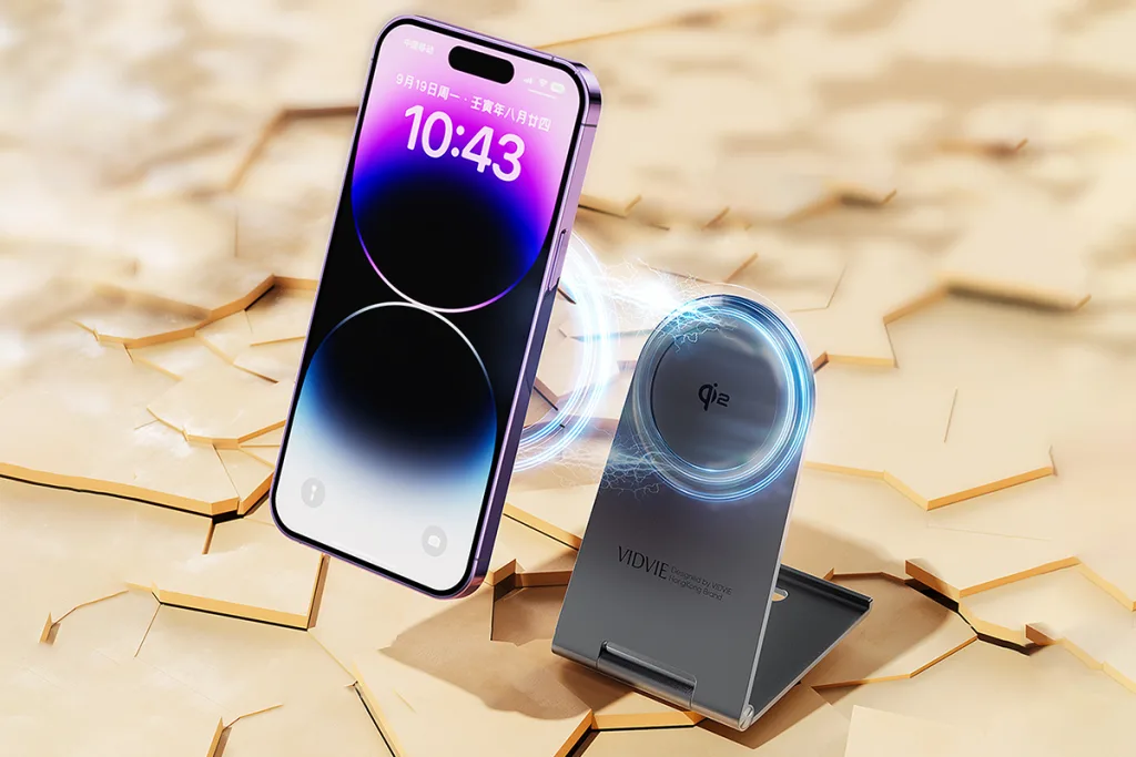 VIDVIE Wireless Phone Charger Magnetic Foldable With Qi2 15W