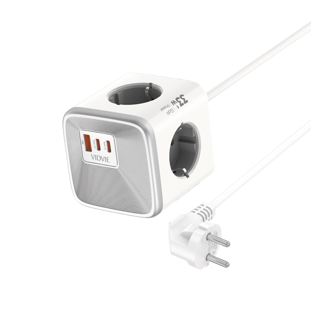 VIDVIE GaN Magic Cube Socket Fast Charger With USB Type-C 33W EU