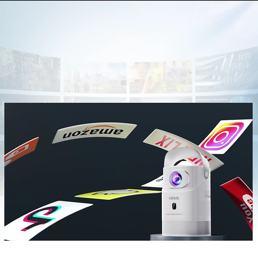 VIDVIE Smart home theater projector with 1GB RAM and 8GB storage