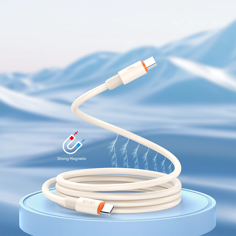 Liquid silicone charging cord with metal shell