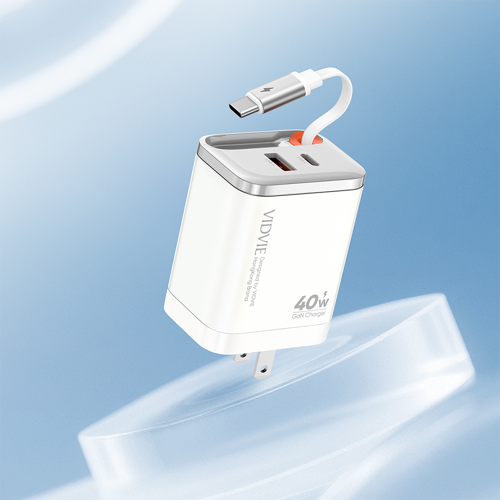 Compact GaN Charger with Telescopic Plug